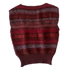 Rare Vintage French Rags hand loomed boatneck sleeveless knit top